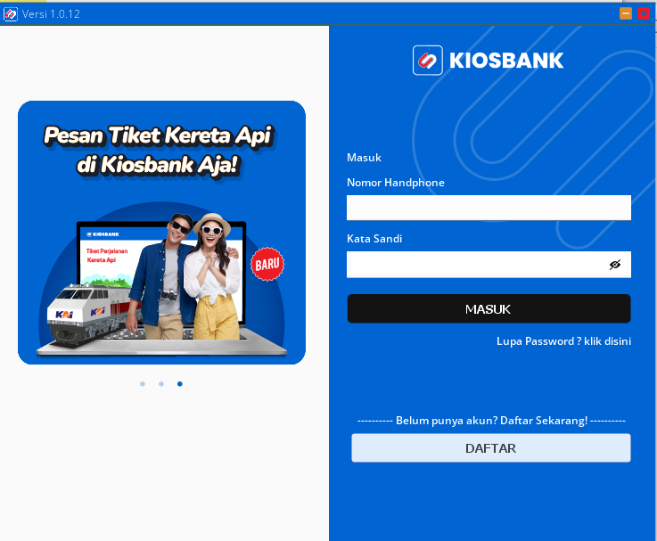 cara daftar aplikasi kiosbank